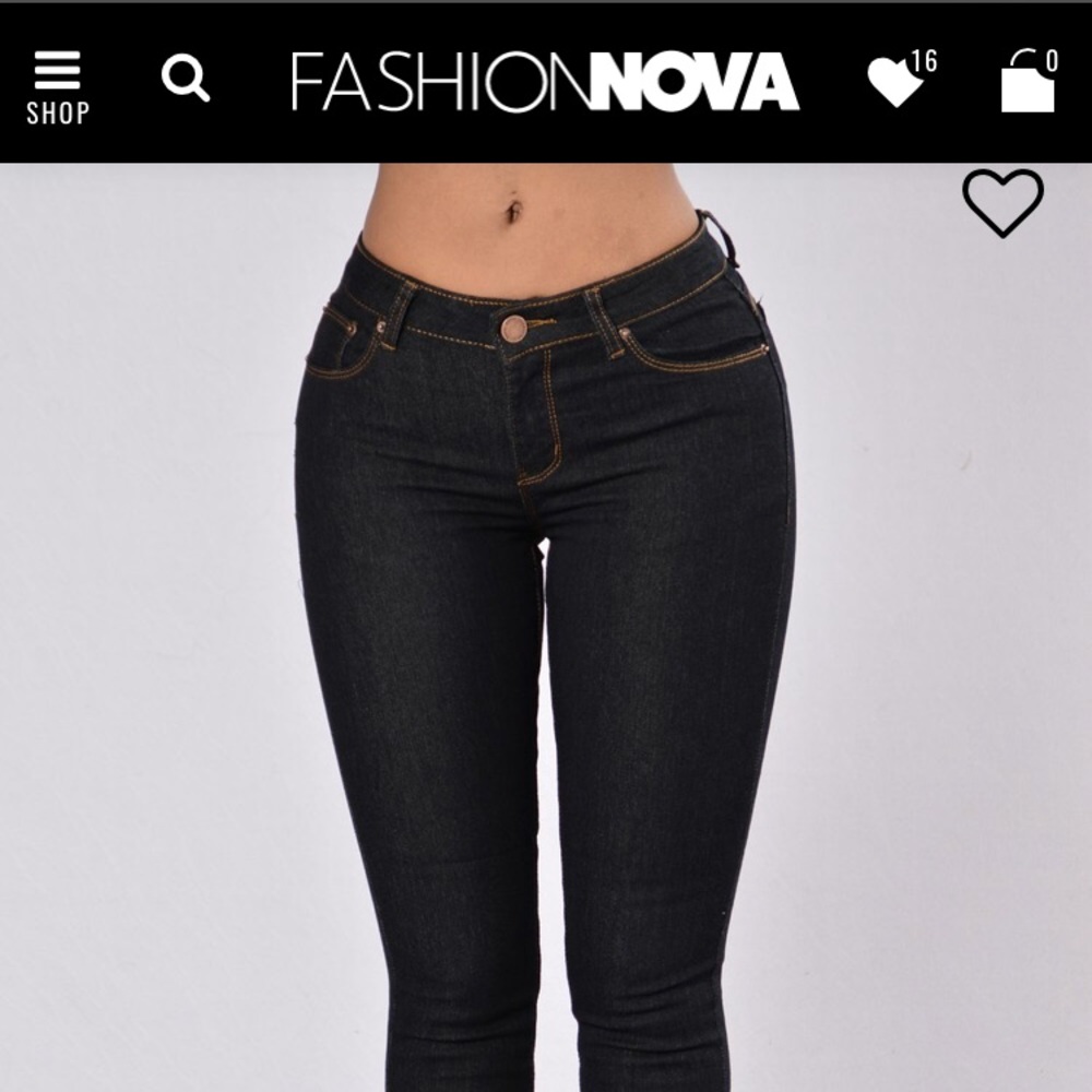 Fashion Nova Dark Wash Jeans